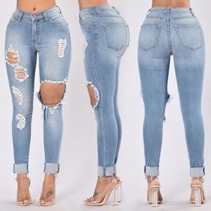 Fashion Nova glistening Jean's size 3 *SOLD*